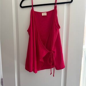 Peach Love California Women's Pink Wrap Tank